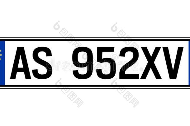 意大利汽车盘子.<strong>车辆登记</strong>数字