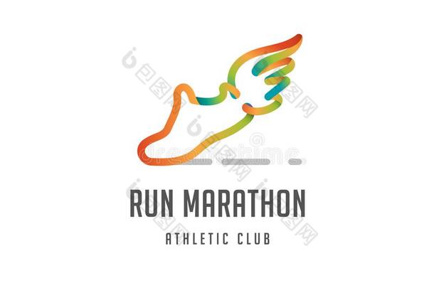 跑偶像,象征,马拉松赛跑海报和标识