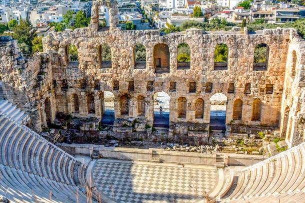 古代的剧场关于希律德斯上鼓室采用雅典,希腊
