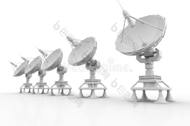 全球的通讯和<strong>卫星</strong>,<strong>卫星</strong>接受者采用白色的