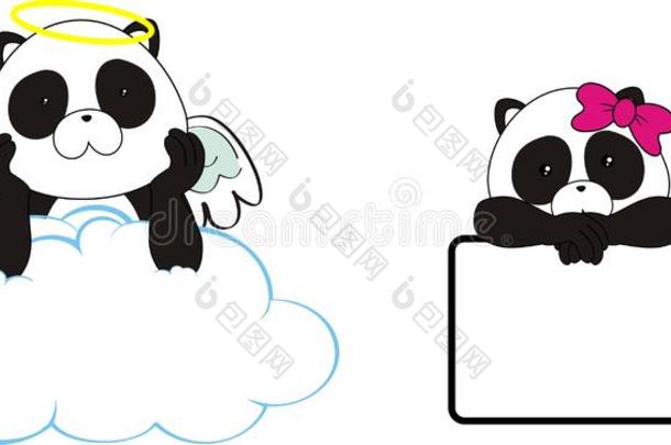 漂亮的小天使熊猫熊漫画共空间收集