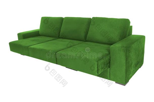 现代的绒面革长沙发椅沙发隔离的