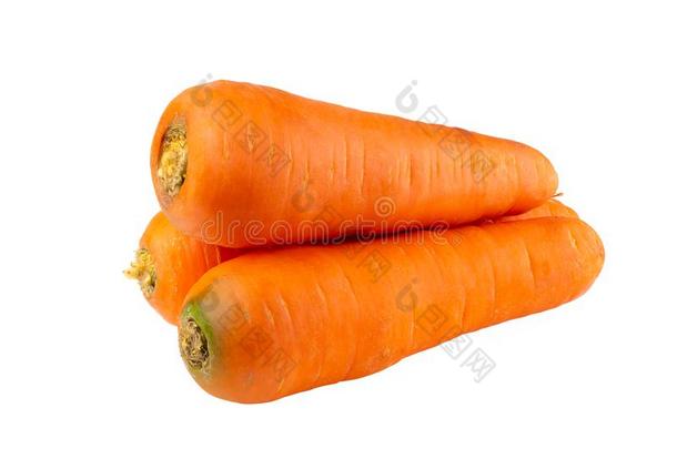 胡萝卜隔离的向白色的背景和剪下物小路