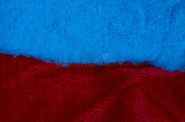 红色的蓝色布质地关于羊毛制的布布es