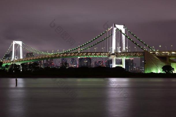 风景关于彩虹桥采用东京在夜