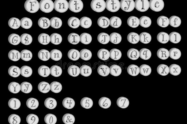 字体3英语字母表中的第四个字母设计矢量收集
