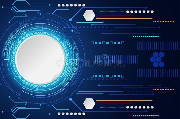 抽象的科技观念圆白色的灰色数字的向int.嘿技术