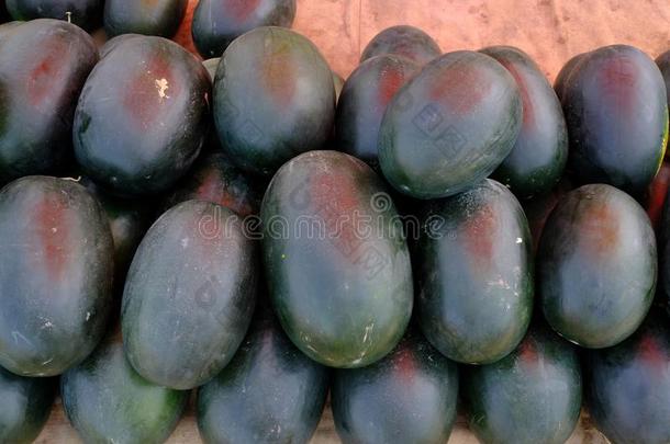 组关于新鲜的西瓜成果在传统的新鲜的交易在