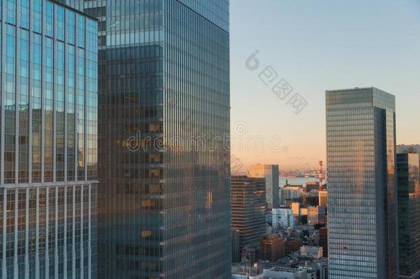 摩天大楼或办公室建筑物采用东京城市