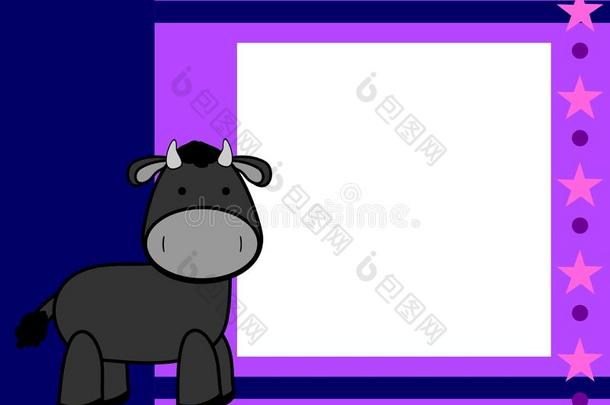 漂亮的豪华的公牛漫画照片框架背景