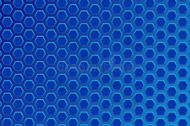 科技几何学的背景和蓝色六边形质地.