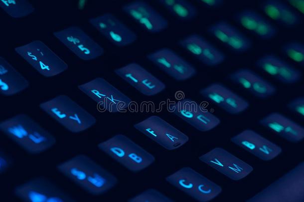 int.嘿技术计算机<strong>机械</strong>的<strong>键盘</strong>和背后照明三原色红绿兰彩色值伊利米娜