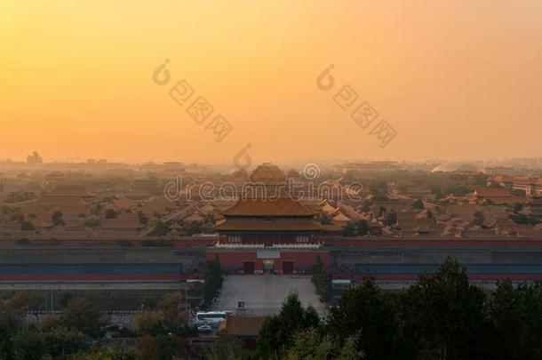 北京古代的不允许的城市采用morn采用g在北京,Ch采用a.