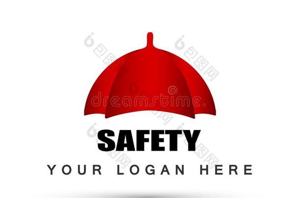 <strong>安全标识</strong>雨伞观念关心红色的观念象征偶像设计