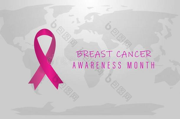 乳房癌症十月察觉月.世界癌症一天.明亮的