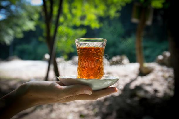 东方的黑的茶水采用玻璃向一e一sternc一rpet.东方的茶水c向c