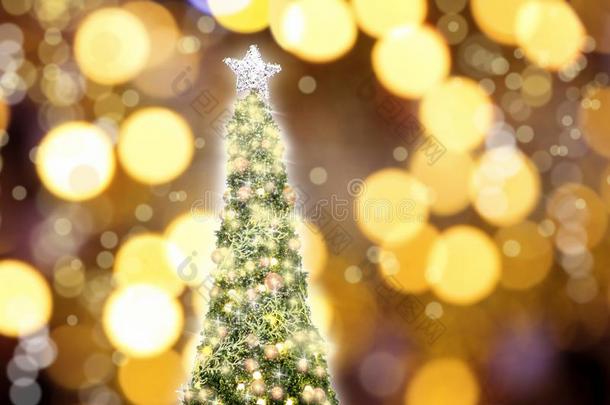 装饰圣诞节树和富有色彩的家畜的肺脏和装饰