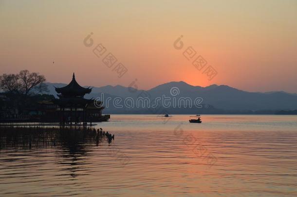杭州西湖风景优美的风景