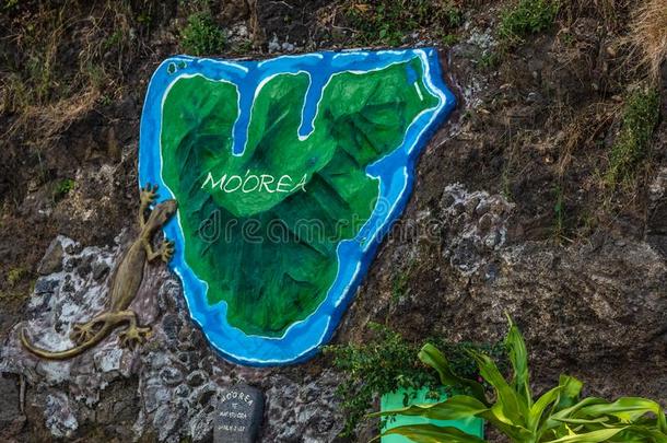地图关于莫雷阿岛