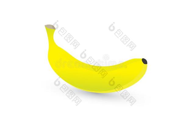 一<strong>黄</strong>色的甜的<strong>新鲜</strong>的<strong>香蕉</strong>成果向白色的背景