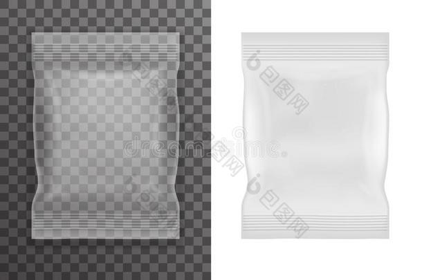 塑料制品空的食物包装袋偶像透明的背景rightearvantage右耳优势