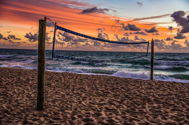 海滩排球法院采用堡垒劳德戴尔,弗罗里达州,美利坚合众国