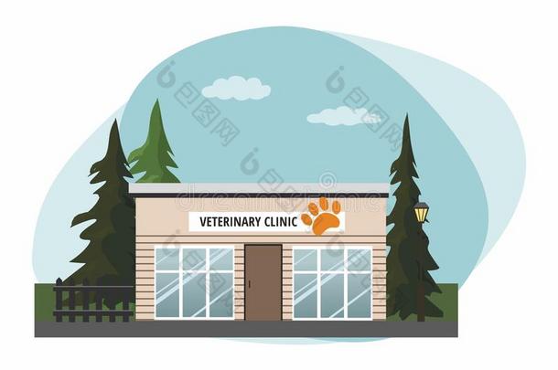 兽医的医学医院,诊所或宠物商店f或动物.全音阶的长音阶第四音
