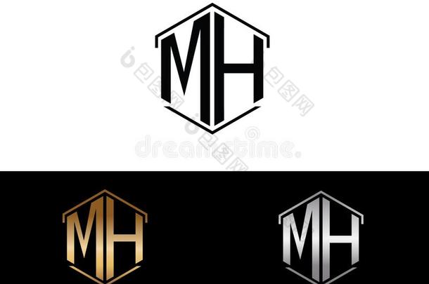 mh公司六边形形状文学矢量设计