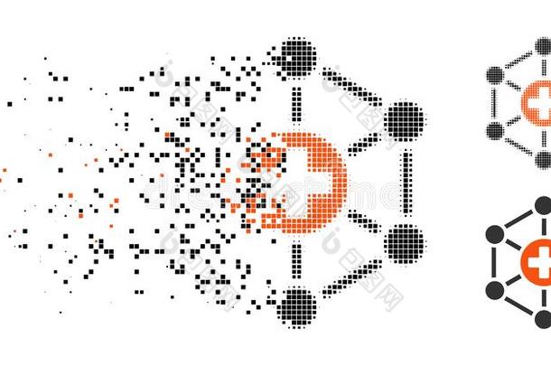 破碎的像素化的﹔图像模糊的半音医学的网偶像