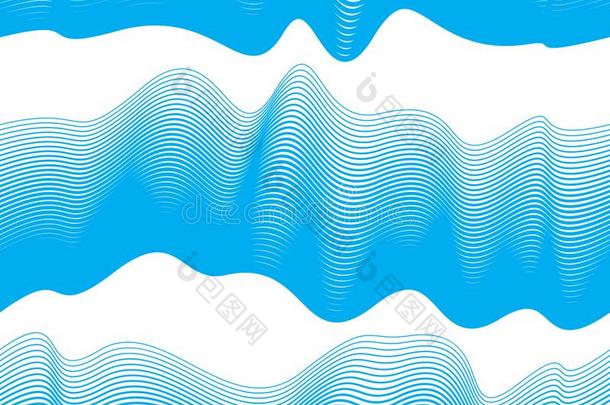 波无缝的模式,矢量水流鼻涕的弧线台词抽象的