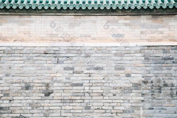 中国人老的灰色砖墙
