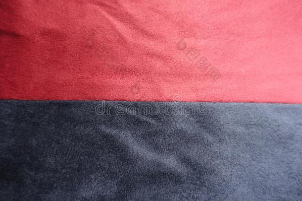 水平的接缝在之间红色的和黑暗的蓝色<strong>绒面革</strong>