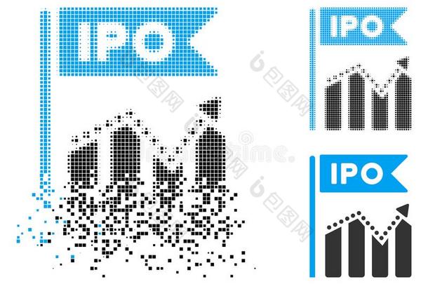 溶化的点半音initialpublicofferings初次公开上市股票图表偶像