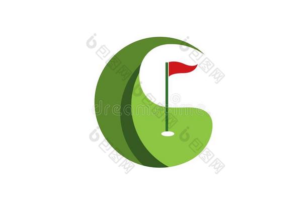 高尔夫球标识设计矢量说明