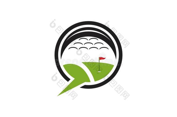 高尔夫球标识设计矢量说明