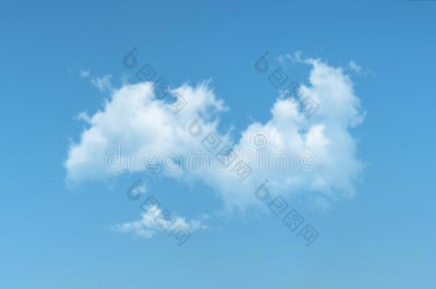 单一的云隔离的越过蓝色<strong>天</strong>,现实的云3英语字母表中的第四个字母厄斯特拉