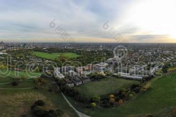 空气的看法<strong>360</strong>全景画伦敦城市风光照片和住宅的马嘶声