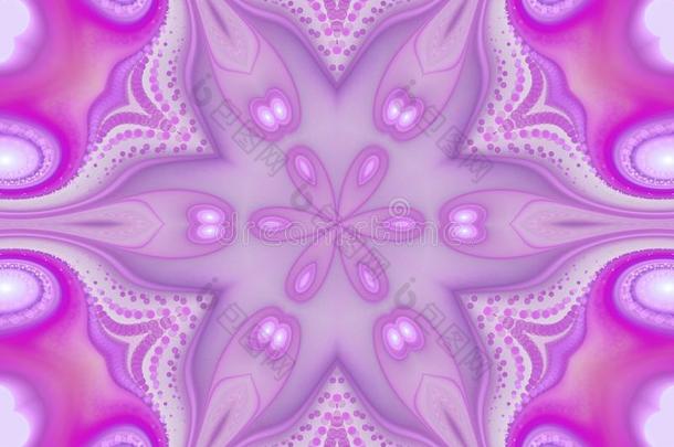紫色的不规则碎片形曼荼罗和花形状