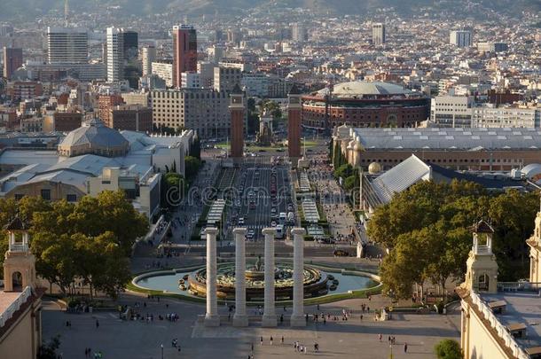 城市建筑物关于巴塞罗那西班牙