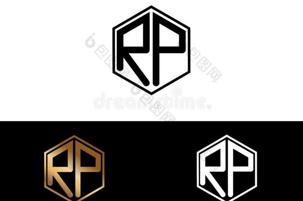 republic共和国文学连接的和六边形形状标识