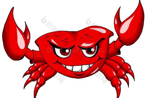 幸福的红色的有色的龙<strong>虾</strong>出行关于他的商业