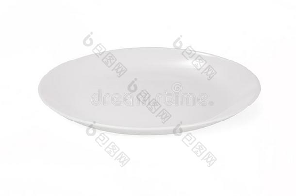 白色的空的<strong>快餐</strong>盘子向白色的背景