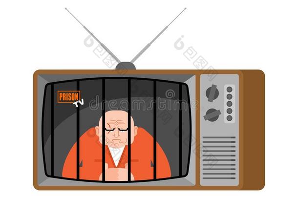 监狱电视电视机新闻老的电视.监狱er生存广播.对齐