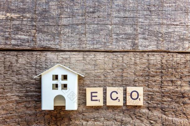 小型的玩具模型房屋和题词ec向omy经济文学单词向wickets三柱门