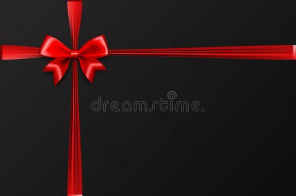 假日圣诞节红色的赠品丝弓
