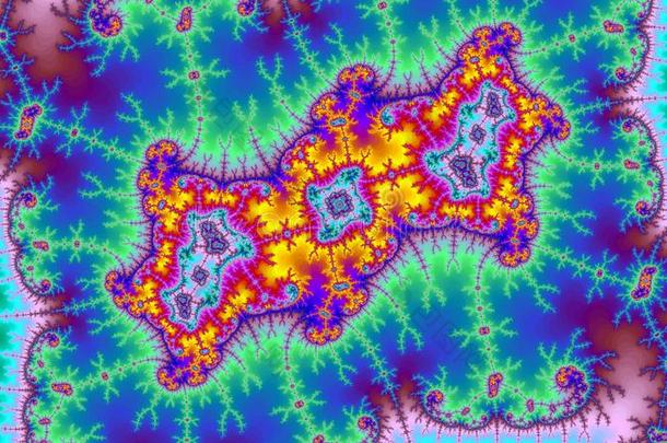 数字的宇宙抽象的富有色彩的背景不规则碎片形高的甲阶酚醛树脂