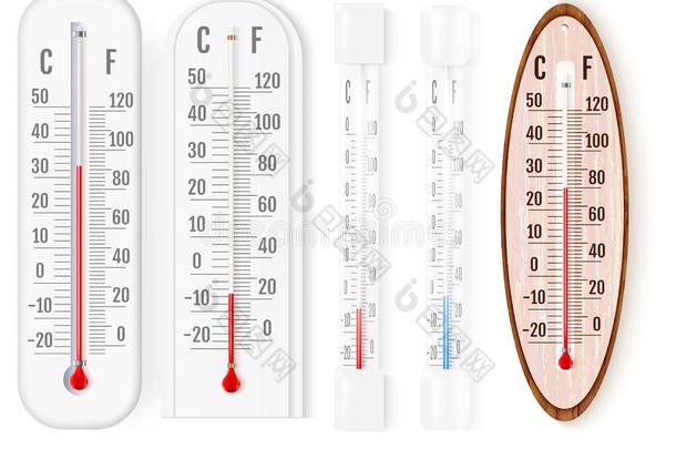 典型的户外的和室内的华氏温度计的和摄氏温度计英文字母表的第19个字母