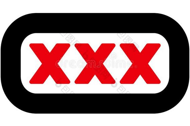num.字母x级片或内容象征字母x等级标识红色的黑的框架