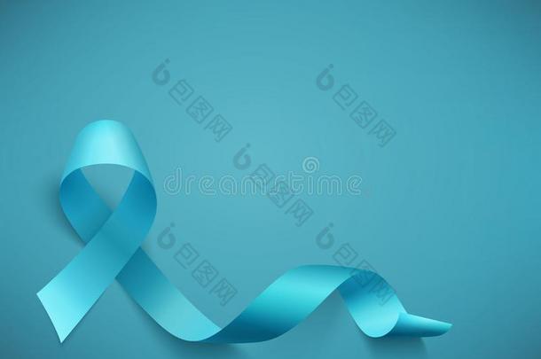现实的蓝色带象征关于前列腺癌症察觉月