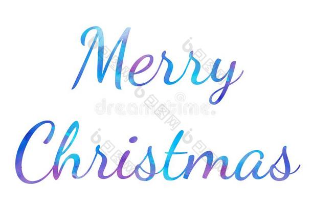 矢量水彩明亮的愉快的圣诞节刷子字体文本向